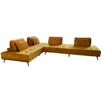 KAWOLA Sofa WIOLO Ecksofa velvet cognac
