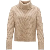 OPUS Damen Pullover | Grobstrickpullover PLINEA Regular mit Wolle Macadamia, 36 - 36