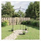 furnicato Rosenbogen Gartenbogen Schwarz Ø180x255 cm Stahl schwarz