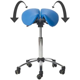 Teqler Sattelhocker Kunstleder Blau