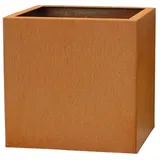 VIVANNO Blumenkübel Block 50 x 50 x 50 cm rostbraun