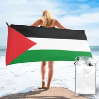 SANGKN Palästina Flagge Badetuch Tragbares Strandtuch Schnelltrocknend Reisehandtuch Strandtücher Microfaser 80x160 cm