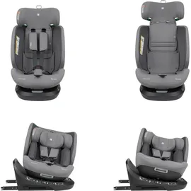 KIKKABOO i-Size Kindersitz i-Hike (40-150 cm) Isofix, 360° drehbar, verstellbar grau/hellgrau - Grau