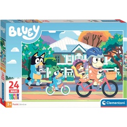 Clementoni Puzzle Super Color - Bluey Fahrräder, 24 Teile. (24 Teile)