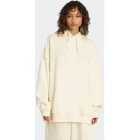 adidas Essentials Linear Oversized Hoodie Cream White XS