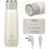 Bear 300ml elektrischer Wasserkocher, 3-in-1 Reise-elektrischer Wasserkocher, Doppelschicht 304 Edelstahlliner, tragbarer kleiner schneller Heizungsisolierungsbecher(Einzeltaste)