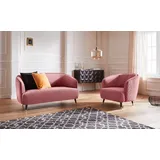 Home Affaire Sessel HOME AFFAIRE "Oradea Cocktailsessel", rosa (rose), B:85cm H:78cm T:87cm, Samtoptik (100% Polyester), Sessel, Sessel, mit eleganter Steppung auf Rückseite der Rückenlehne