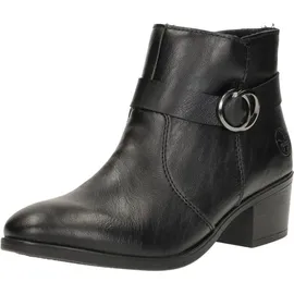 Rieker Damen Ankle Boots 73975, Frauen Stiefeletten,uebergangsschuhe,uebergangsstiefel,knöchelhoch,reißverschluss,Bootee,schwarz (00),39 EU | Gr.: 39