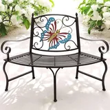 DanDiBo Ambiente Baumbank Halbrund 140 x 60 x 100 cm Braun