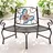 DanDiBo Ambiente Baumbank Halbrund 140 x 60 x 100 cm Braun