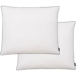 Kissen 2 Stk. Daunen-/Federfüllung Leicht 70x60 cm Weiß