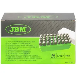 Jbm Satz Von Buchstaben Und Zahlen Matrizen 8mm. 53119