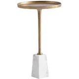 Wohnling WL7.207 Beistelltisch Echter Marmor / Metall 30x30x55 cm