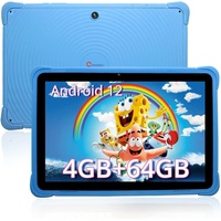 Tablet 10 Zoll Android 12 Kinder Tablet mit 5G WiFi+ AX WiFi6, 4GB RAM + 64GB ROM, 1280x800 HD Display, 6000mAh, Kindersicherung, 5+8MP Kamera