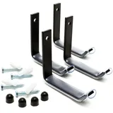 Wiltec Reifenhalter Wandhalterung für 4 Reifen 106 x 20 x 102 mm aus Stahl max. Traglast 25 kg