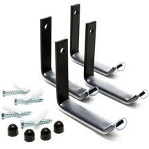 Wiltec Reifenhalter Wandhalterung für 4 Reifen 106 x 20 x 102 mm aus Stahl max. Traglast 25 kg