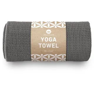 Lotuscrafts Yoga Handtuch Wet Grip - rutschfest & Schnelltrocknend - Antirutsch Yogatuch mit hoher Bodenhaftung - Yogahandtuch ideal für Hot Yoga [183 x 61 cm]