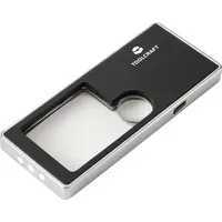 TOOLCRAFT TO-10283190 Handlupe mit LED-Beleuchtung Vergrößerungsfaktor: 3 x, 10 x Linsengröße: (Ø) 15mm Schwarz