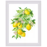 Riolis Kreuzstich Set "Helle Zitronen", Zählmuster, 30x40cm