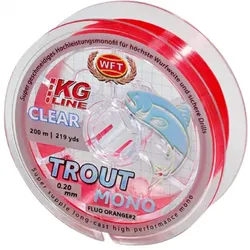 WFT Trout Mono Orange Forelle, Orange, Forelle / Ø mm: 0,25 200 m