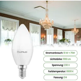 OEM LED-Kerzenlampe B35 10W E14 6500 K 6 St.