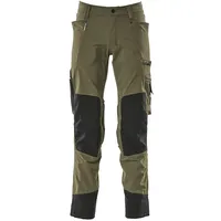 Mascot Hose mit Knietaschen, Stretchstoff Hose Größe 82C54, moosgrün