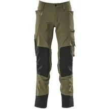 Mascot Hose mit Knietaschen, Stretchstoff Hose Größe 82C54, moosgrün