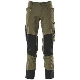 Mascot Hose mit Knietaschen, Stretchstoff Hose Größe 82C54, moosgrün