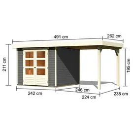 Karibu Askola 4,91 x 2,62 m Terragrau