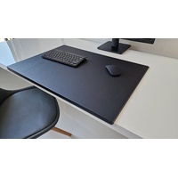 Profi Mats Schreibtischunterlage PM Schreibtischunterlage mit Kantenschutz Sanftlux Leder 12 Farben grau|schwarz 90 cm
