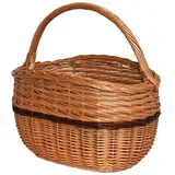 Weidenkorb, Einkaufskorb, Obst- oder Gemüsekorb, Pilzkorb, Picknickkorb 41 x 27 / H 25/40 cm