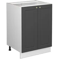 Vicco Midischrank Fame-Line Anthrazit-Gold/Weiß 60 x 82 cm ohne