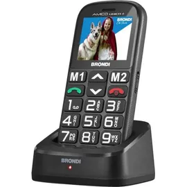 Brondi Amico Unico+, Balken, Dual-SIM, 5,08 cm (2"), 1,3 MP, 800 mAh, Schwarz