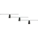 Wiemann Aufbauleuchte WIEMANN, grau (chromfarben), B:60cm H:6cm T:19cm, Leuchten, (3er Set)