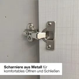 WIMEX Vegas inklusive Passepartout-Rahmen, mit Spiegeltüren und Schubladen grau