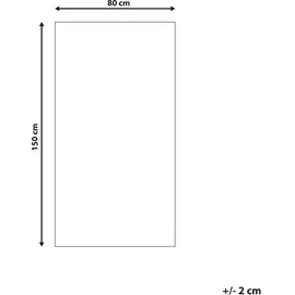 Beliani Zottelteppich CIDE Rot 80 x 150 cm
