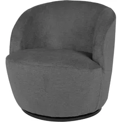 Drehsessel INOSIGN "FRAZEE", grau (anthrazit), B:66cm H:70cm T:76cm, pine wood frame, foam, fabric, metal base, Sessel, Lese-Sessel, TV-Sessel, Loungesessel
