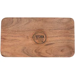Decoris Frühstücksbrettchen 22x12cm Holz Akazie rechteckig rutschfest Brotzeitbrett Vesperbrett Holzbrettchen Servierbrett Brotzeit Vesper Frühstück Abendbrot