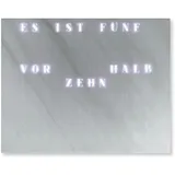 WordClock Jupiter Weißer Marmor Optik - elegante Wortuhr in Deutsch - LED Wanduhr - Weiß