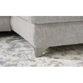 Möbel Kraft Wohnlandschaft Mikrofaser 3-Sitzer Grau