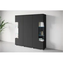 OTTO home Highboard 135 x 134 x 39,5 cm Graphite Schwarz Matt