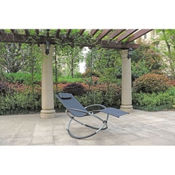 GARDEN PLEASURE Schaukelliege »Milos«, Stahl, schwingend - grau