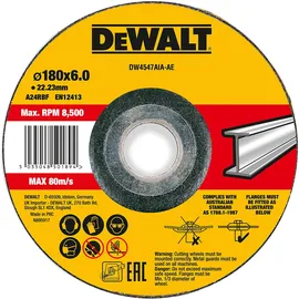 DeWalt High Performance Schruppscheibe 180x6,0x22,23mm Metall Typ 42 (gekröpft)
