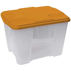 Artplast - Multifunktionsbox mit transparentem Boden und orangefarbenem Deckel L390x290xH272 mm