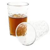 Almina 6er Set Teegläser Trinkglas Saftglas Wassergläser-Set aus Glas transparent