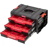 QBRICK Schubladenbox Kunststoff 450 x 310 x 244 mm schwarz/rot bestückt