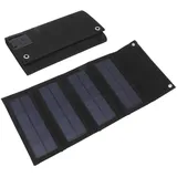 40 W Faltbares Solarpanel-Ladegerät, 4-fache Solarstrom-Ladetasche für Notfall-Aufladung, Outdoor, Camping, Wandern, Handy-Ladegerät (Black)