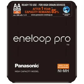 Panasonic Eneloop Pro AA 2500 mAh 4 St. mit Aufbewahrungsbox