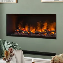 muenkel design wall fire electronic PRO [Opti-myst Elektrokamineinsatz Wandeinbau]: 1100 mm - mit Dekoholz - Ohne Heizung - Tank