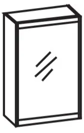 Artiqua LED-Spiegelschrank, Graphit Struktur quer, 072-SDT-1-44-L-401 072-SDT-1-44-L-401